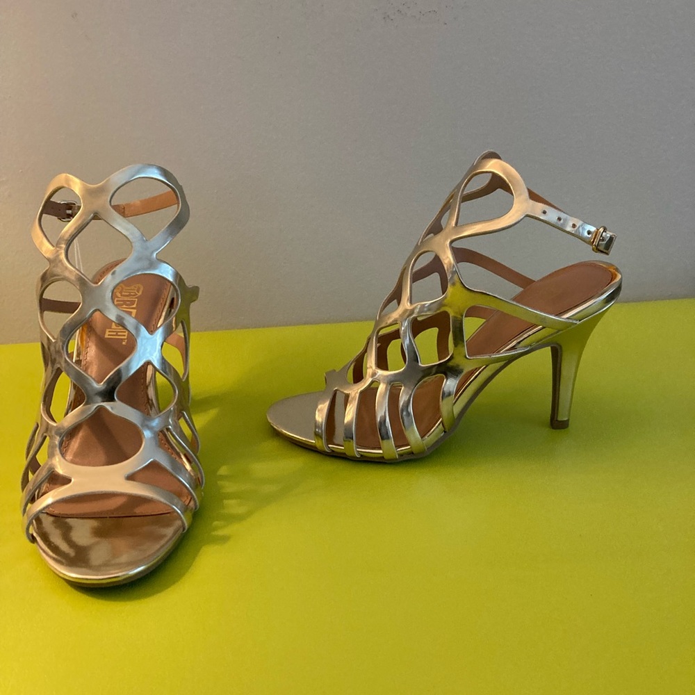 Brash Gold strap heels